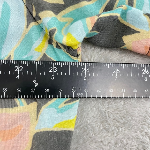Jen's Pirate Booty Aloha Kula Button Up Shirt Women M/L Multicolor Floral Resort - Picture 13 of 14